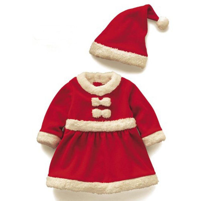 ชุดเดรสคอสเพลย์ซานตาคลอส-คริสต์มาส-แขน-3-4-สําหรับเด็ก-อายุ-3-14-ปี
