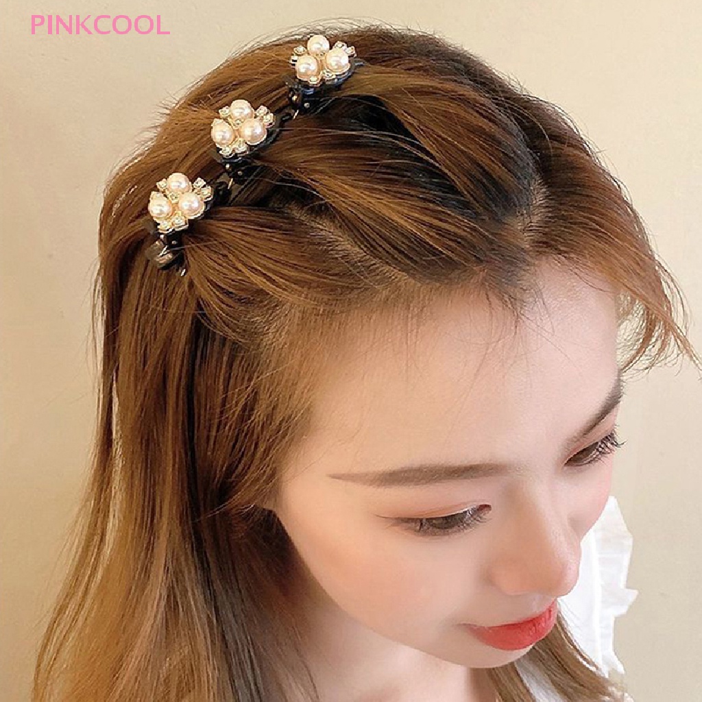 pinkcool-กิ๊บติดผม-ด้านข้างเรียบ-สีชมพู-สําหรับผู้หญิง-ขายดี