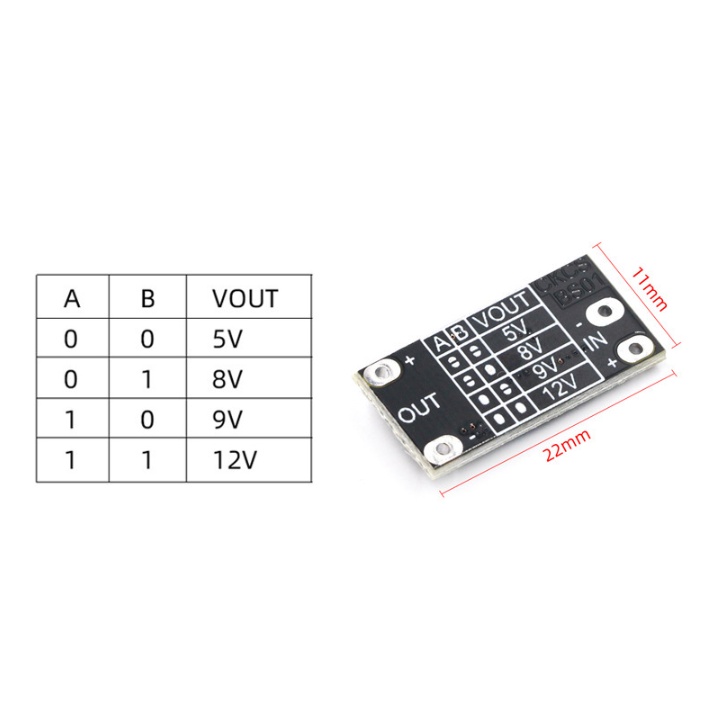Mini Boost Module ปรับแรงดันขึ้น โมดูลเพิ่มแรงดัน 3.7V ถึง 12V เอาต์พุต ...
