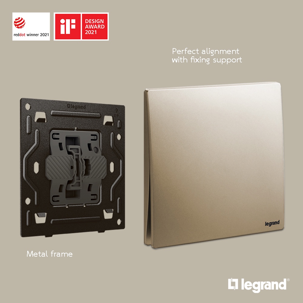 legrand-สวิตช์ทางเดียว-3-ช่อง-สีแชมเปญ-มีไฟ-led-3g-1way-16ax-illuminated-switch-mallia-senses-champaigne-281014ch