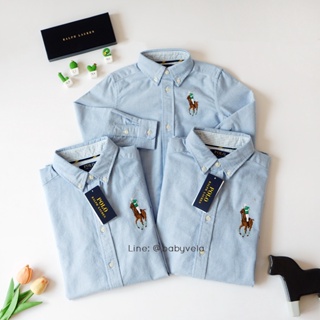 พร้อมส่ง!! Polo Ralph Lauren รุ่น Big Pony Cotton Oxford Shirt (Blue)