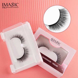 IMAGIC 1 Pair Natural False Eyelashes Fake Lashes Makeup 3D Mink Lashes Eyelash Extension Mink Eyelashes for Women Beauty Eye Makeup Tools