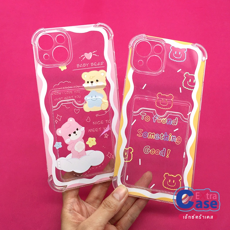 11-14-14plus-14promax-oppo-a16-vivo-y02s-y21-2021-เคสนิ่มใสมุมกันกระแทกกันกล้อง-tpu-ด้านหลังมีช่องใส่การ์ด