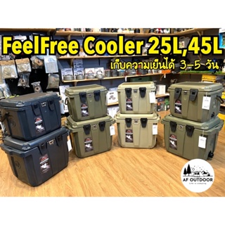 +พร้อมส่ง+Feelfree Cooler 25L,45L ถังน้ำแข็งเกรดพรีเมี่ยม เก็บความเย็นได้ 3-5 วัน 🎉แถมสติกเกอร์🎉