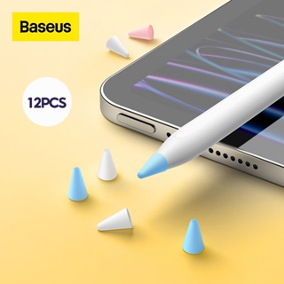Baseus เคสดินสอสไตลัส ซิลิโคนแข็ง แบบเปลี่ยน สําหรับ Apple Pencil 1 2 12 ชิ้น