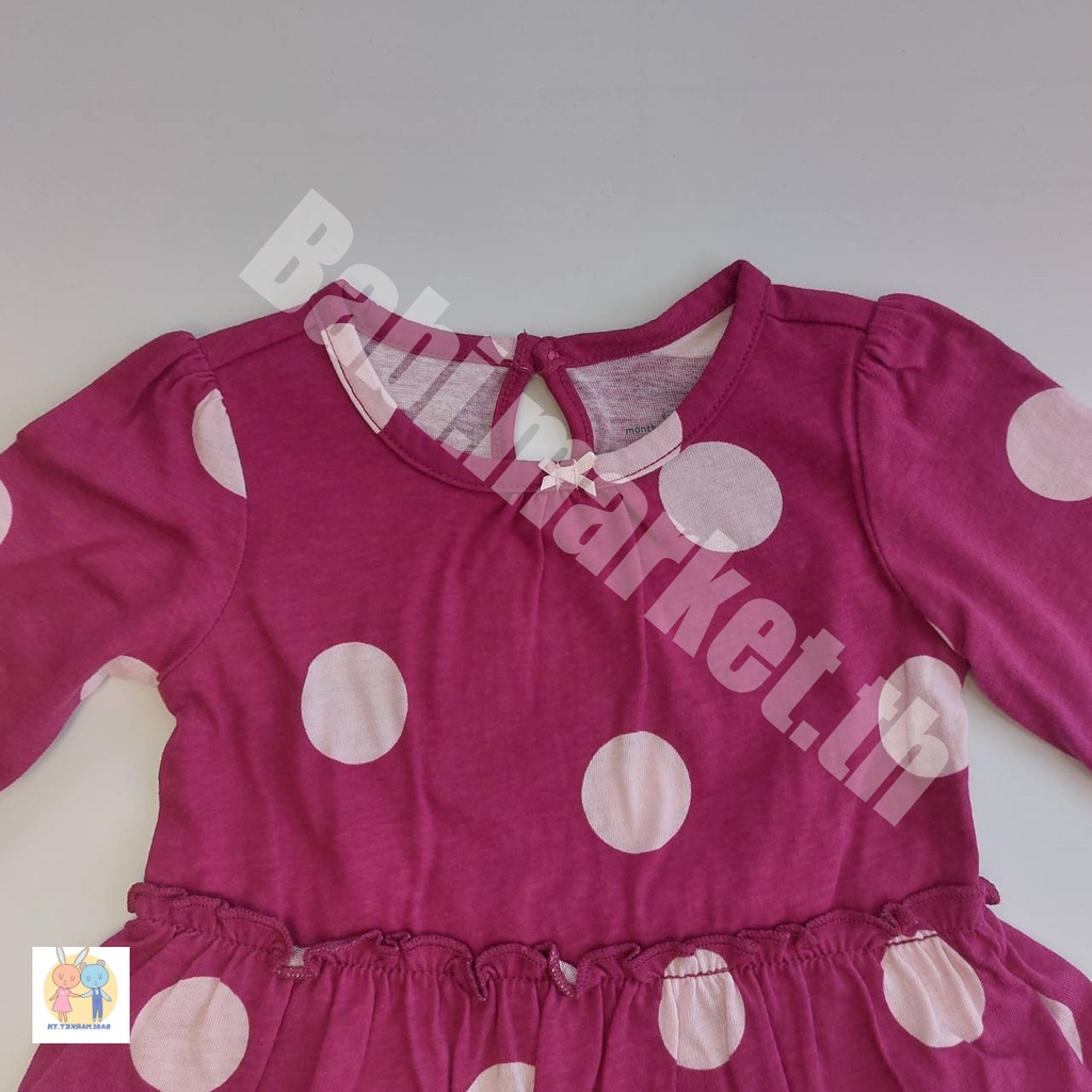 บอดี้เดรส-แขนยาว-สีม่วง-ลายจุด-คาร์เตอร์-carters-ของใหม่