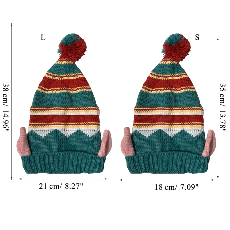 หมวกบีนนี่-ผ้าถัก-ประดับปอมปอม-เหมาะกับปาร์ตี้คริสต์มาส-สําหรับเด็ก-และผู้ใหญ่