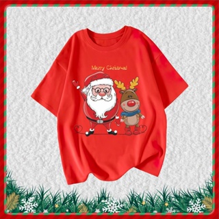 ※∷※เสื้อยืดคริสต์มาส เสื้อยืดคริสต์มาส เสื้อคริสต์มาส Christmas &amp; Happy new yea K-007 เสื้อยืดคริสต์มาส ซานต้า  ชุดครอบค