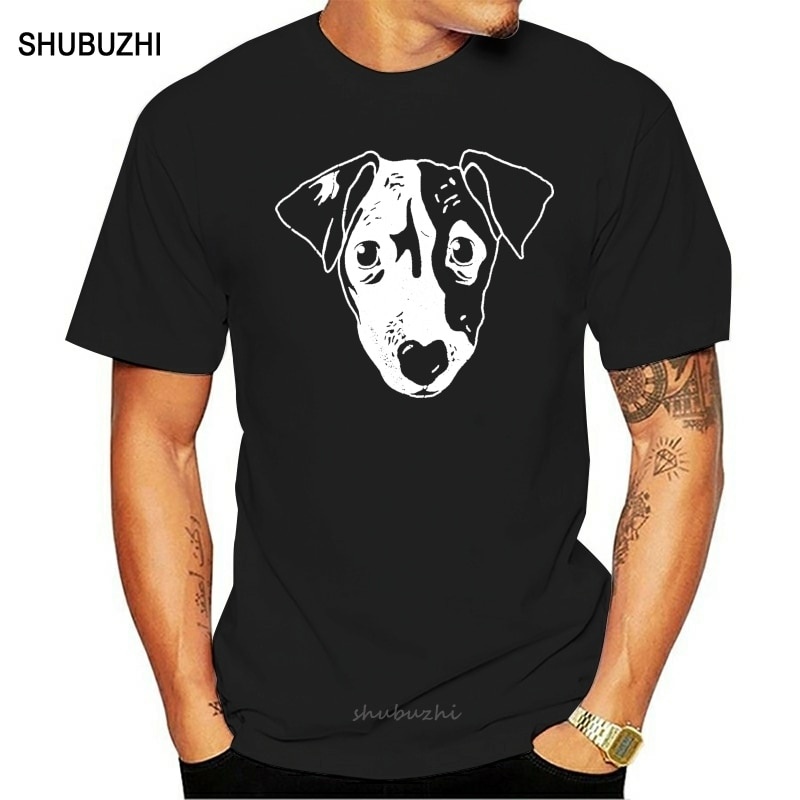 hot-sale-new-mens-t-shirt-dog-t-shirt-hund-haustier-tier-jack-russel-terrier-hundegesicht-gesicht-kopf-neu-funny-o-neck