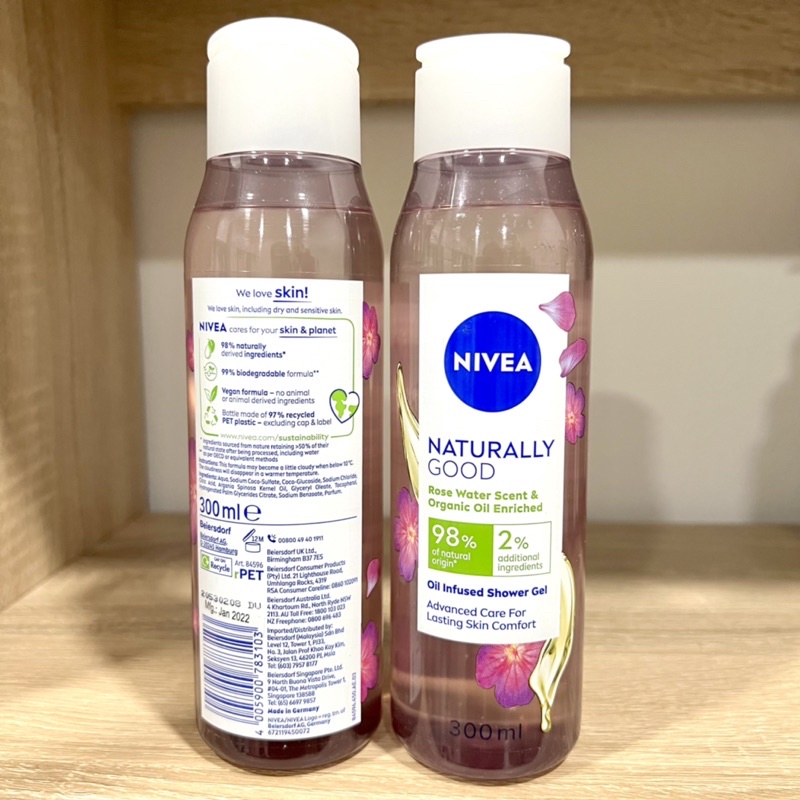 nivea-naturally-good-rose-water-scent-amp-organic-oil-300ml-กุหลาบ