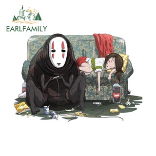 Earlfamily สติกเกอร์ ลายอนิเมะ Spirited Away ป้องกันรอยขีดข่วน ขนาด 13 ซม. x 9 ซม. แบบสร้างสรรค์ สําหรับติดตกแต่งรถยนต์