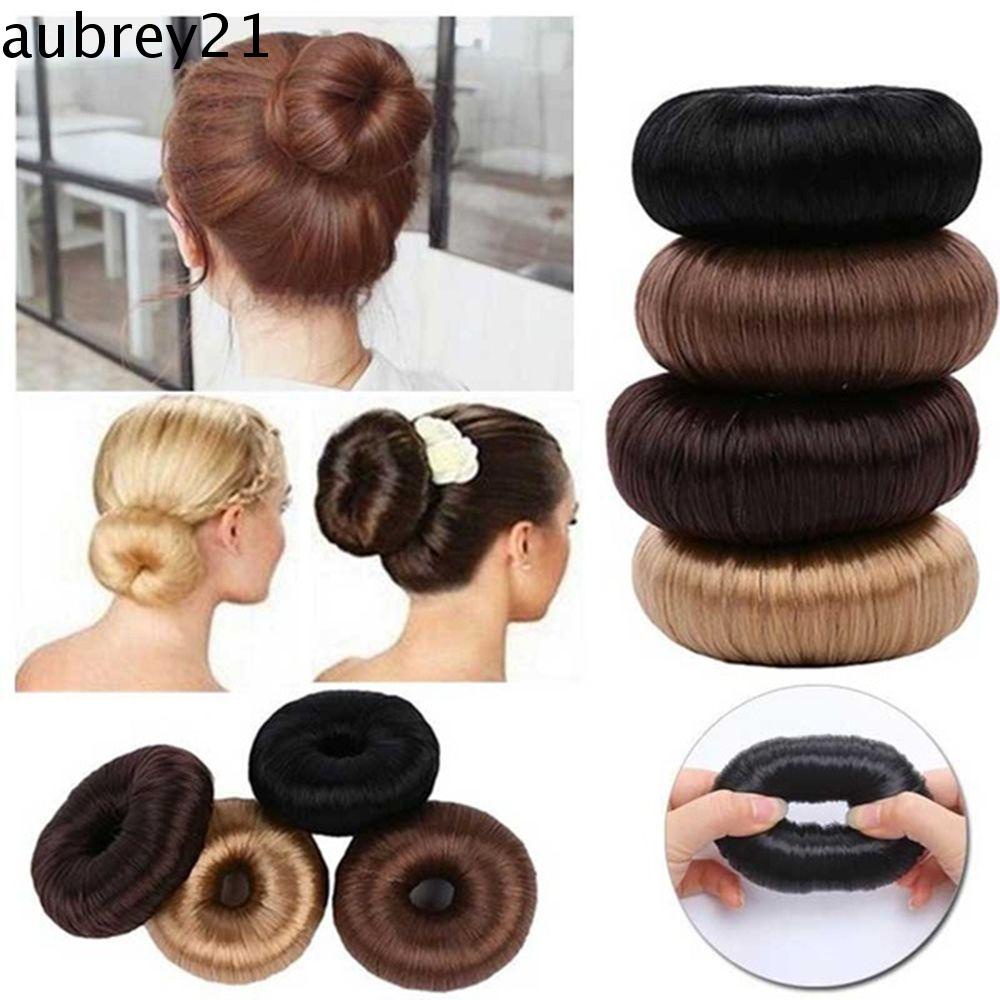 aubrey1-ยางรัดผม-สีเบจ-สีน้ําตาลเมจิก-เครื่องประดับผม-วิกผม-เครื่องทําซาลาเปา-สีดํา