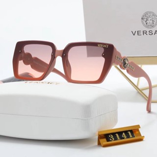 Versace เทรนด์แฟชั่น หรูหรา เต็มกรอบ แว่นกันแดด สําหรับผู้ชายและผู้หญิง UV400