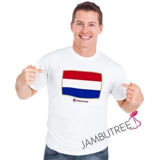 Jambutree 2022 FIFA World Cup Logo Qatar Netherlands Football Team Supporter T-Shirt Streetwear Bola Sepak Tshirt Baju