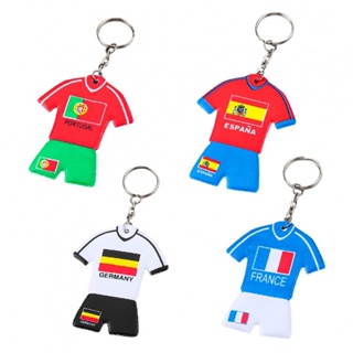 สินค้า 2022 Qatar World Cup Jersey Keychain Fan Supplies Germany France Spain Portugal
