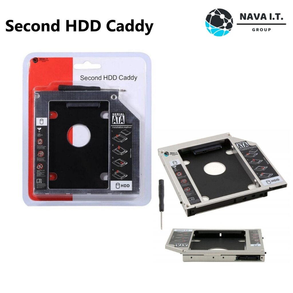 ภาพสินค้า️กรุงเทพฯด่วน1ชั่วโมง ️ NAVA IT ถาดแปลง SECOND HDD CADDY 9/9.5/12.7MM BRACKET DVD-ROM CD OPTICAL BAY TRAY ประกัน 1 ปี จากร้าน nava.it บน Shopee ภาพที่ 2