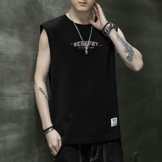 เสื้อกล้าม เสื้อยืด แขนกุด ทรงหลวม แฟชั่นฤดูร้อน สําหรับผู้ชาย