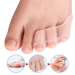 ซิลิโคนแยกนิ้วเท้า สวม3นิ้ว กันนิ้วเท้าเกย รองเท้ากัด บรรเทาอาการปวดเท้า ป้องกันสามรู ขนาดเล็ก คั่นแยกนิ้ว ลดการเสียดสีกับรองเท้า ปกป้องนิ้วเท้า นิ้วกลางนางก้อย