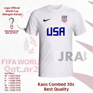 World CUP WORLD CUP 2022 WORLD CUP T-Shirt American USA HOME COMBED 30s FIFA
