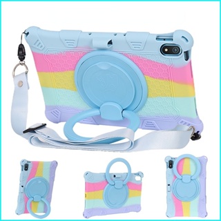 Soft Silicone Case for Nokia T20 10.4 Inch Case 360° Rotating Bracket Holder with Hand Palm Strap Kids Safe Stand Cover
