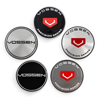 4 ชิ้น / ล็อต 60 มม. VOSSEN ฝาครอบดุมล้อรถยนต์ ตราสัญลักษณ์ โลโก้ ฝาครอบล้อกลาง ฉลาก อุปกรณ์แต่งรถ
