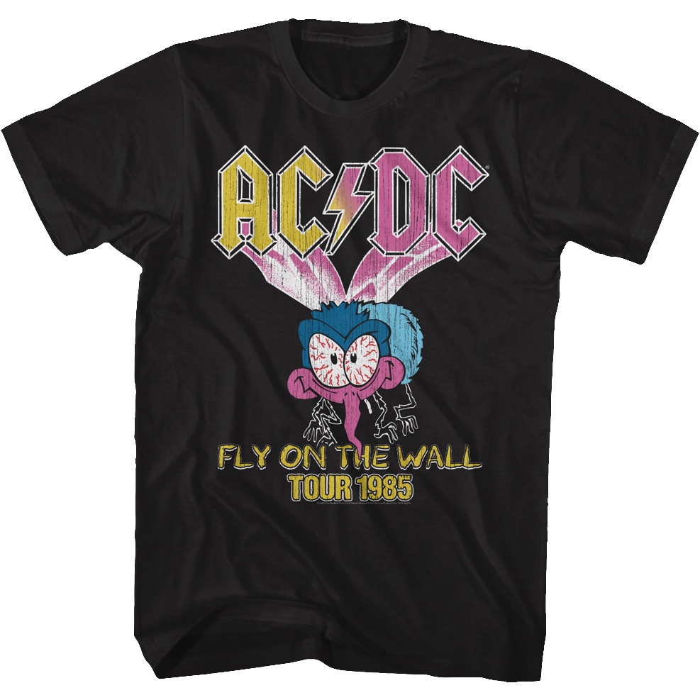 fly-on-the-wall-tour-1985-acdc-shirt-เสื้อยืดเข้ารูป-เสื้อคนอ้วน