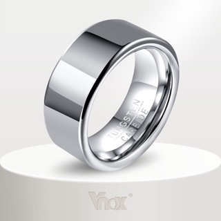 ภาพหน้าปกสินค้าVnox แหวนแต่งงาน ทังสเตนคาร์ไบด์ หนา 2 มม. 8 มม. สไตล์คลาสสิก สําหรับผู้ชาย ที่เกี่ยวข้อง