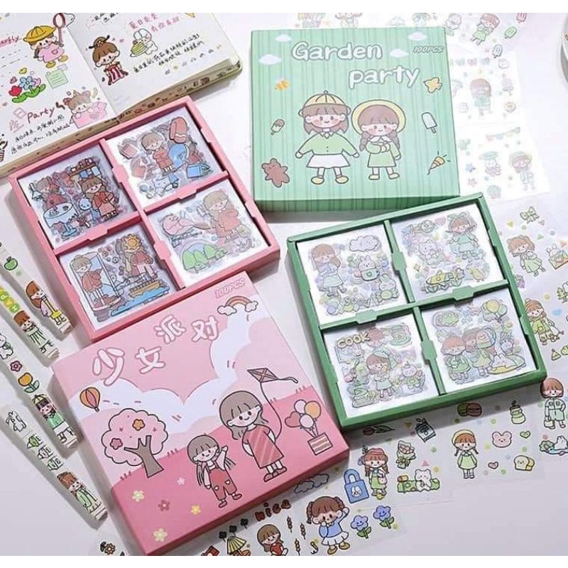 สติ๊กเกอร์เกาหลี-กันน้ำ-100pcs