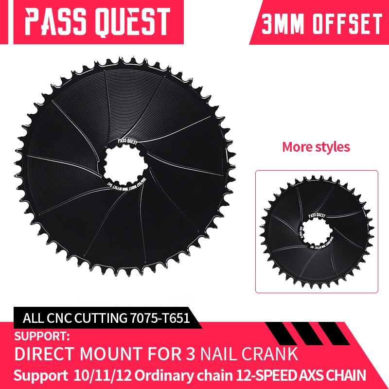 pass-quest-gxp-จานหน้าจักรยาน-3-มม-offset-36-54t-สําหรับ-sram-etap-axs-force-red