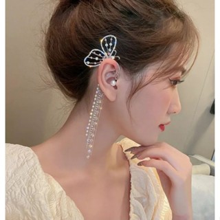 พร้อมส่ง👍 Ear cuff ต่างหูเอียร์คัฟสวยงาม ต่างหูแแบบเกี่ยว ต่างหูผีเสื้อ ต่างหูออกงาน ต่างหูไปงาน butterfly earring cuff