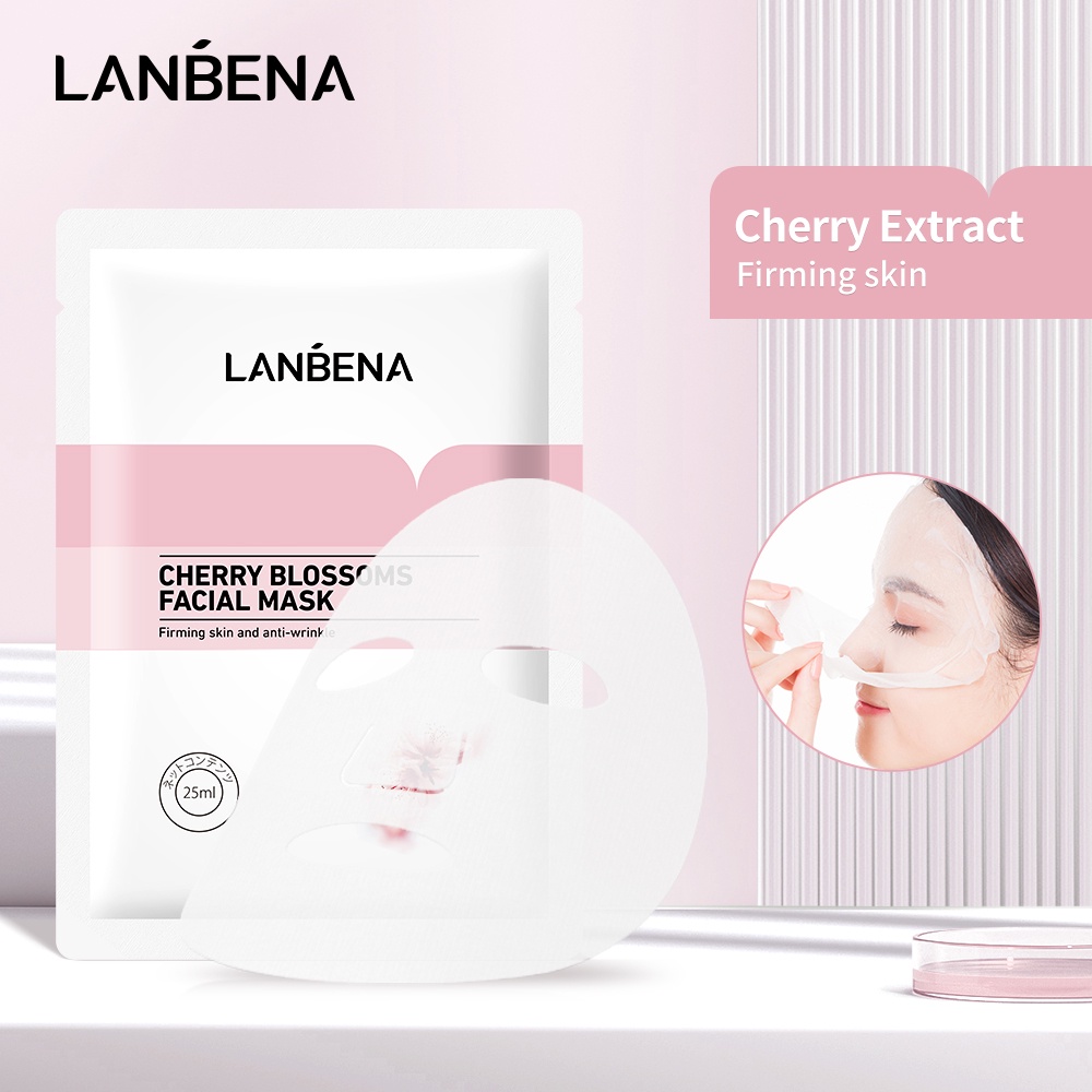 ภาพหน้าปกสินค้าLANBENA มาสก์เซรั่มซากุระ บำรุงและให้ความชุ่มชื้นผิวหน้า 1 ชิ้น จากร้าน lanbena_mall.th บน Shopee