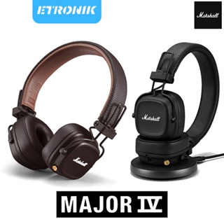 สินค้า ETRONIK หูฟังแบบครอบหู Marshall Major IV Bluetooth หูฟังสเตอริโอแบบพับได้สำหรับเล่นเกม Rock Headphones พร้อมไมโครโฟน