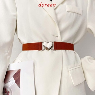Doreen เข็มขัดบาง เกาหลี สวยหรู หัวใจ หัวเข็มขัด สําหรับผู้หญิง เด็กผู้หญิง คุณภาพสูง เข็มขัด