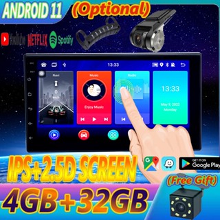 ★ของขวัญฟรี★เครื่องเล่น ANDROID 7 นิ้ว DIN IPS หน้าจอสัมผัส สเตอริโอ DVR SWC 8LED เชื่อมต่อกล้อง GPS BT