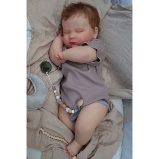 Reborn Baby Sleeping  ตัวเป็นผ้า Body Art Bebe 3D ผิวซิลิโคน ขนาด 60 cm