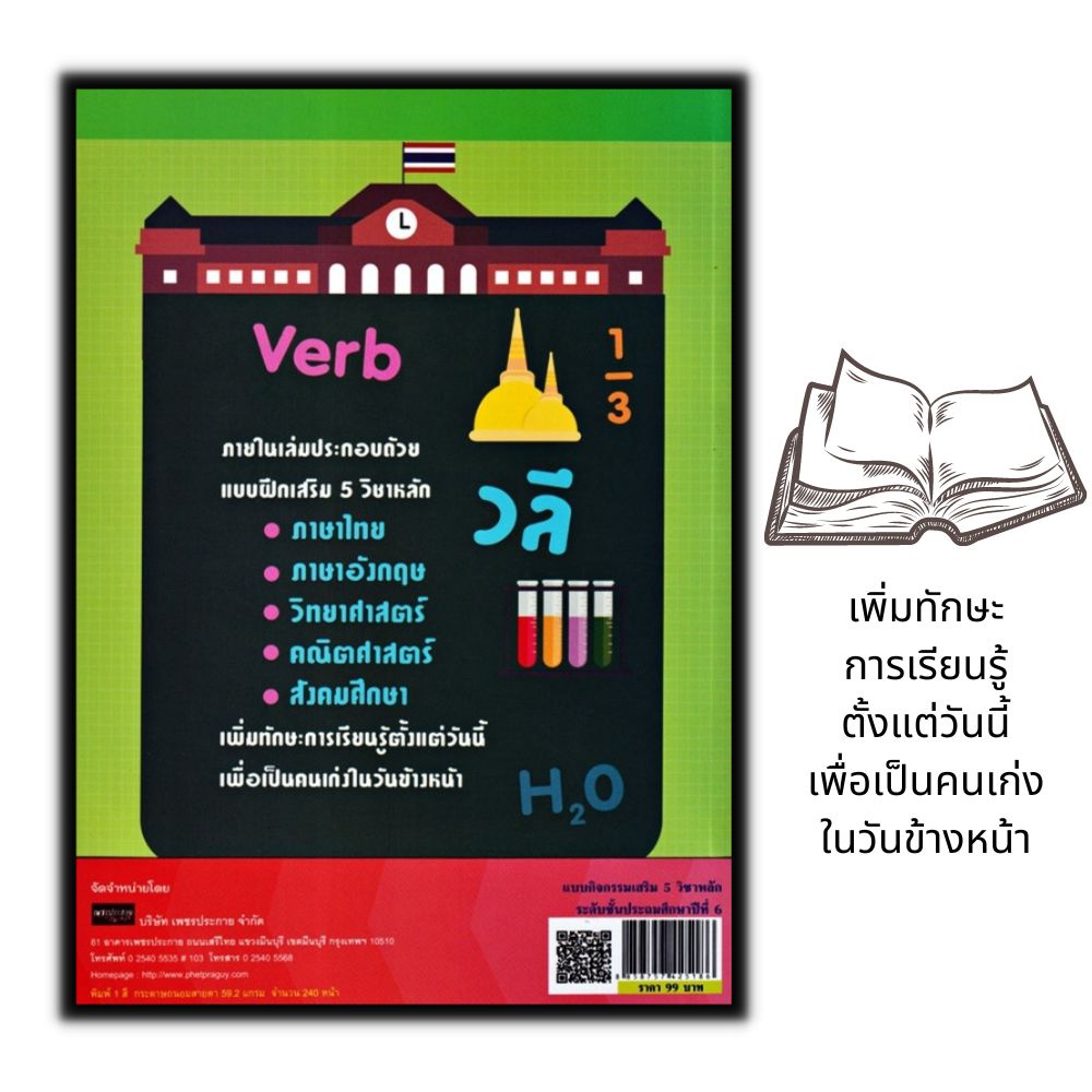 หนังสือ-แบบกิจกรรมเสริม-5-วิชาหลัก-ระดับชั้นประถมศึกษาปีที่-6-การศึกษาและการสอน