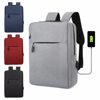 กระเป๋านักเรียนกระเป๋าโน้ตบุ๊คกระเป๋าเป้สะพายหลังชาย USB หลุมชาร์จหูฟังภายนอกมัลติฟังก์ชั่ความจุขนาดใหญ่ป่ากระเป๋าเป้สะพ