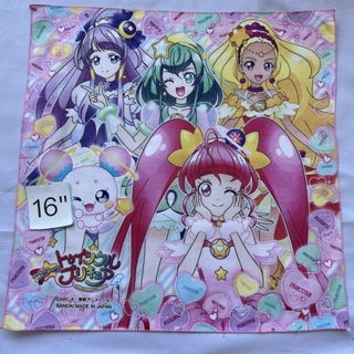 Precure ผ้าเช็ดหน้าการ์ตูนญี่ปุ่น