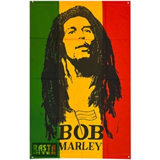 ธง ลาย Bob Marley  พื้น 3 สี
