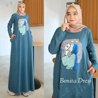 Katun Bonita MIDI DRESS M L XL XXL Get Women GAMIS (ไม่รวม HIJAB) เสื้อยืดผ้าฝ้าย ลาย GAMIS 24s JUMBO GAMIS สีเทา สําหรับผู้หญิง ผู้ใหญ่ ชุดเดรส สไตล์เกาหลี สําหรับผู้หญิงมุสลิม