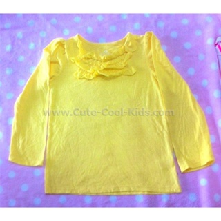TLG-802 เสื้อแขนยาวเด็กผู้หญิง sweater สีเหลือง