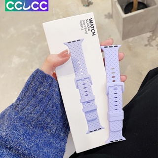 Cclcc สายนาฬิกาข้อมือซิลิโคนถัก ระบายอากาศ แบบเปลี่ยน สําหรับ Apple Watch 45 มม. 40 มม. 41 มม. 42 มม. 44 มม. 38 มม. 49 มม. iWatch Series SE 8 7 6 5 4 3 2