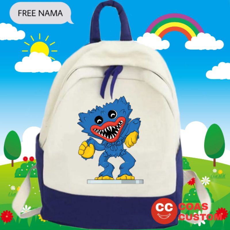 HUGGY WUGGY POPPT PLAYTIME SCHOOL CHILDRENS BACKPACK BAG | Shopee Thailand