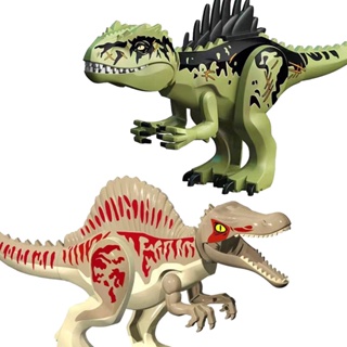 บล็อกตัวต่อ รูปไดโนเสาร์ Giganotosaurus Tyrannosaurus Therizinosaurus Jurassic ของเล่นสําหรับเด็ก 2023