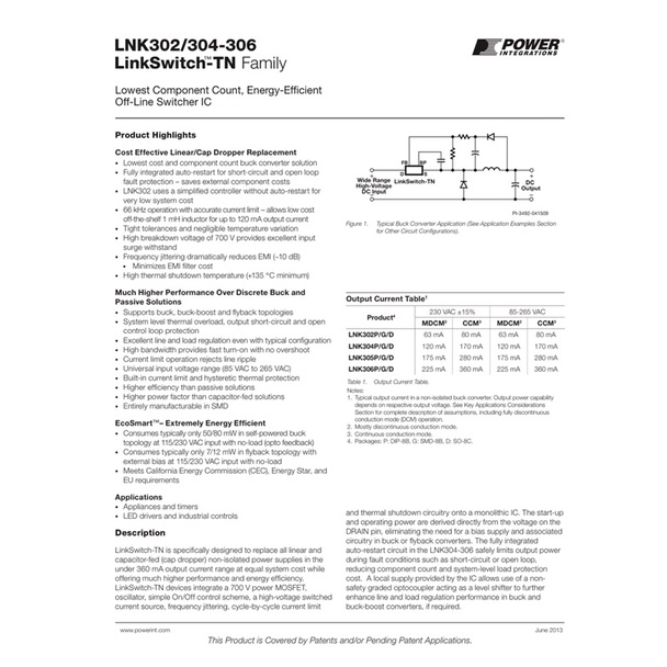 new-original-lnk306-lnk306pn-lnk-dip7-lowest-component-count-energy-efficient-off-line-switcher-ic