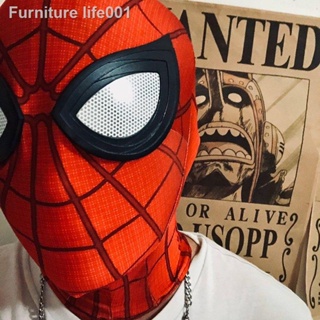 เตรียมการจัดส่ง❁✧△Hao Nan brother cos mask full face Spider-Man hood death mask ฮาโลวีน props ตลกทรายประติมากรรม venom
