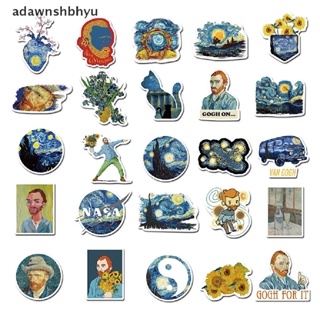 Adawnshbhyu สติกเกอร์ ลายดอกทานตะวัน Vincent Willem Van Gogh สําหรับติดตกแต่งงานศิลปะ 40 ชิ้น