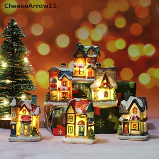 Che Christmas Light House Kerstdorp Christmas village สําหรับบ้านเครื่องประดับคริสต์มาส TH