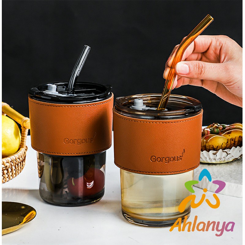 ahlanya-แก้วน้ำ-แก้วกาแฟ-400ml-สไตล์มินิมอล-ทนความร้อนได้ดี-พร้อมส่ง-coffe-cup