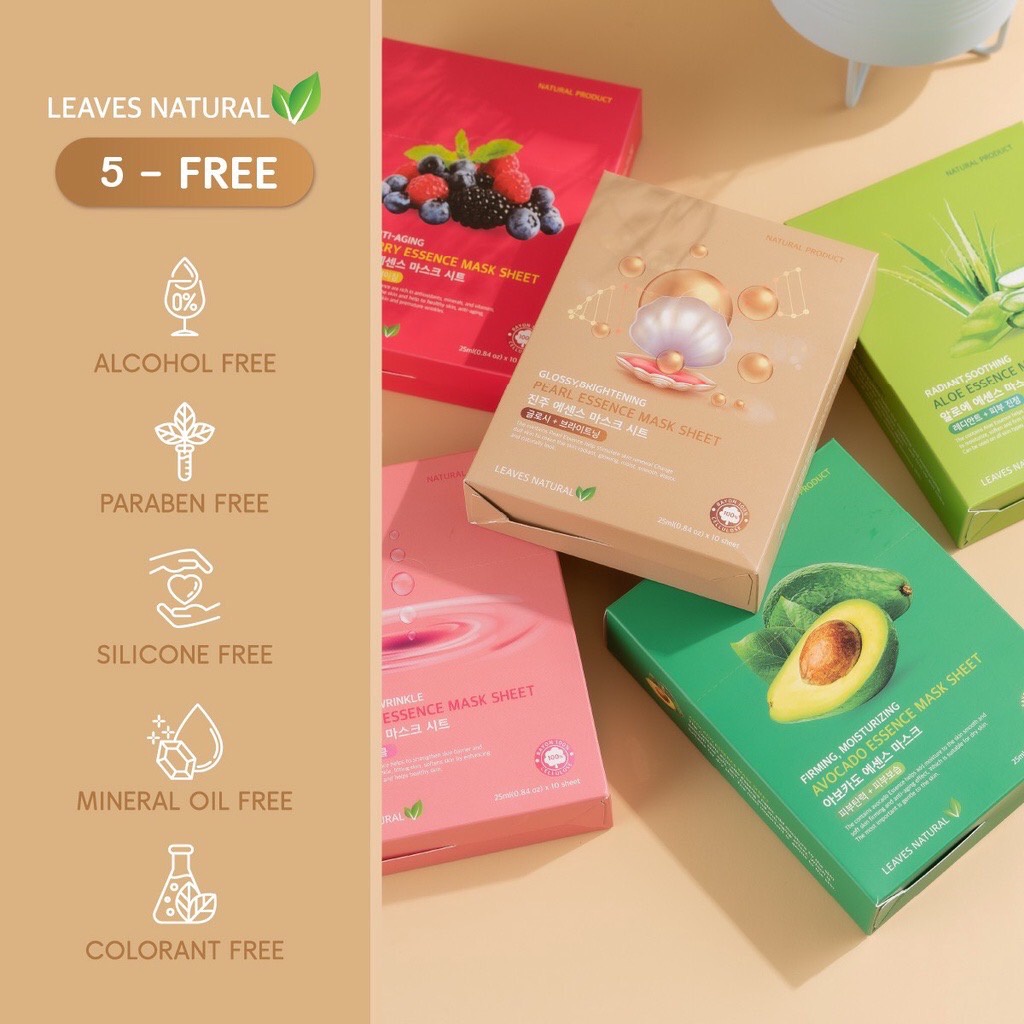 leaves-natural-mask-sheet-ลีฟ-แนชเชอรัล-มาสก์-ชีท-มาสก์หน้า-5สูตร-ตอบโจทย์ทุกปัญหาผิวหน้า